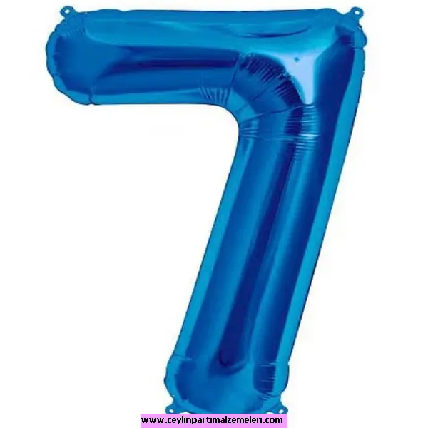 7 Rakam Lacivert Folyo Balon